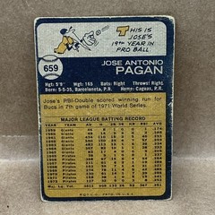 1972 Topps #659 Jose Pagan Philadelphia Phillies 3rd Base Baseball Card Vintage