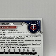 Walker Jenkins 1st Bowman Chrome Insert 2024 Bowman Chrome Baseball #BCP-43
