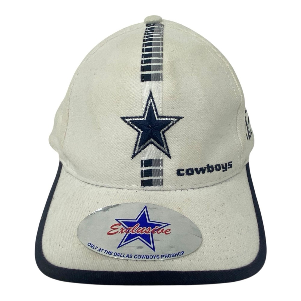 90&rsquo;s Dallas Cowboys Exclusive Pro Shop Hat Cap Vintage White Navy Blue Star Logo