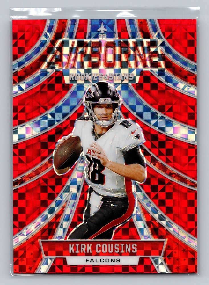 Kirk Cousins Airborne Red Plaid 2024 Panini Rookies & Stars #A-KCS
