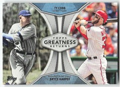 2019 Topps #GR-11 Ty Cobb / Bryce Harper BASEBALL Tigers
