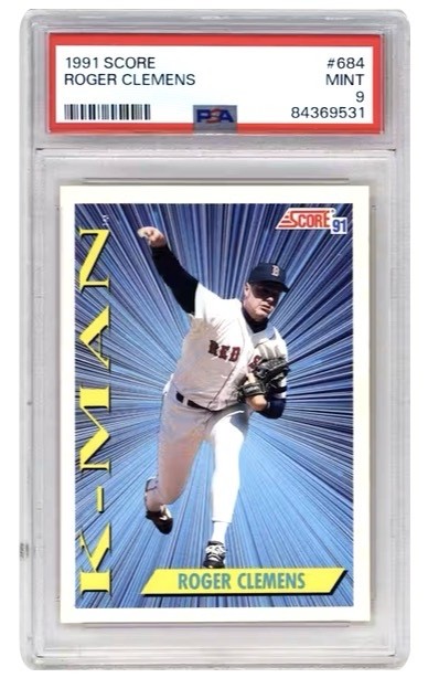 1991 Score – K-Man Roger Clemens #684 PSA 9