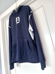 Sport Tek by Port Authority Navy Detroit Tigers Baseball Hooded Sweatshirt Sz XL
