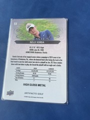 2026 UD Artifacts Golf Nelly Korda High Gloss Rc metal SP Rare 51