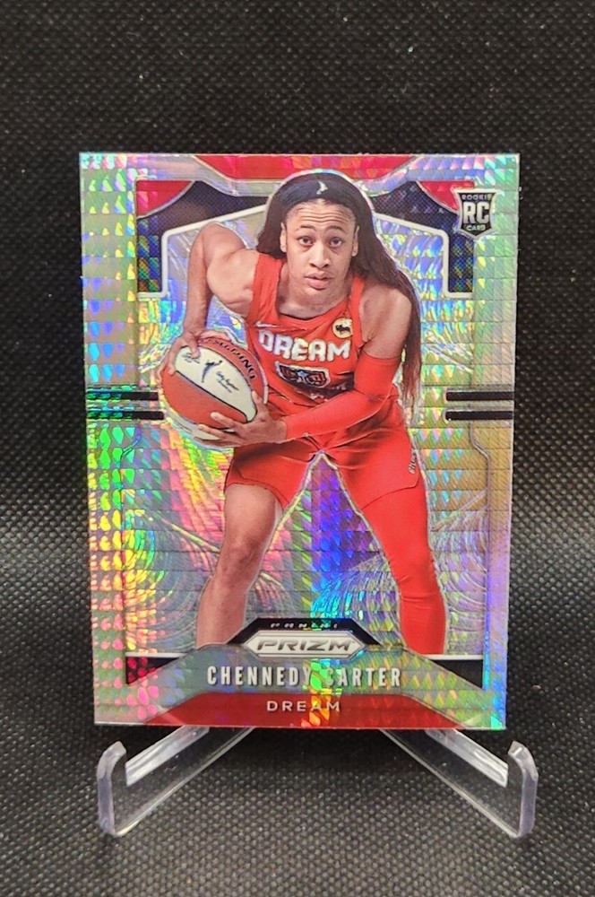 2020 Panini Prizm WNBA Hyper Prizm #92 Chennedy Carter Rookie Atlanta Dream RC