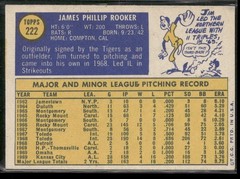 1970 Topps Jim Rooker Kansas City Royals #222