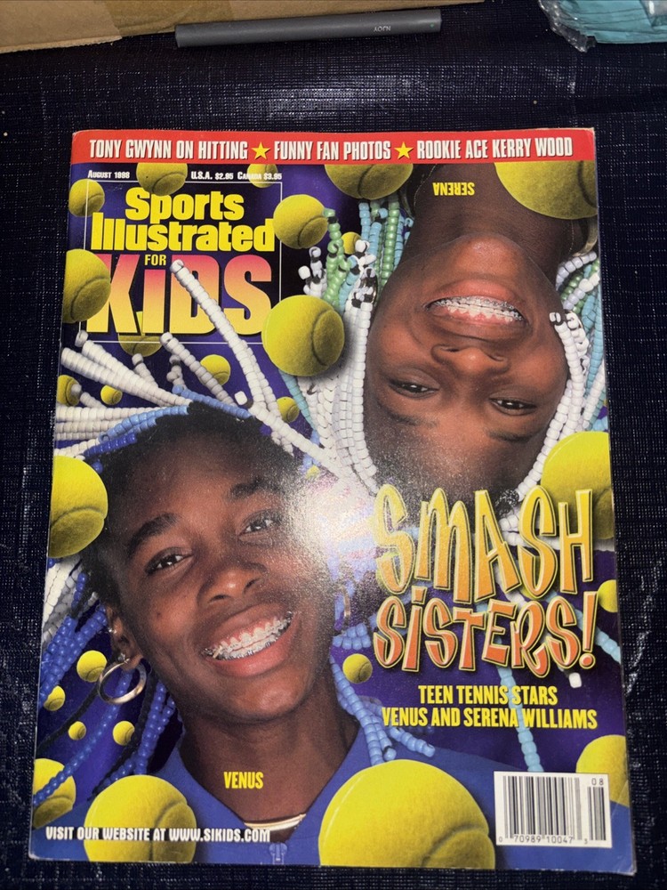 Serena Venus Williams ROOKIE COVER W POSTER SI for Kids 1998 Smash Sisters