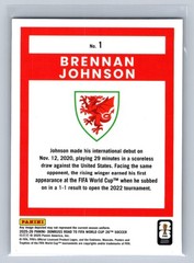 2025-26 Donruss Road to FIFA World Cup Optic #1 Brennan Johnson Wales