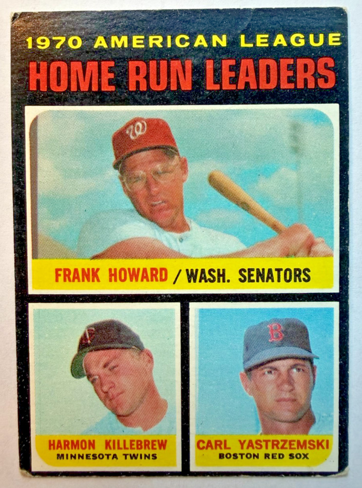 1971 Topps – League Leaders Carl Yastrzemski, Harmon Killebrew, Frank Howard #65