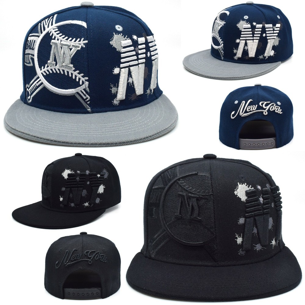 New York Leader Splash CrossBats NY Baseball Cap Navy Black Era Snapback Hat New