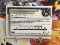 2024 1st Bowman LUKE ADAMS Green /99 #bp-50 Brewers