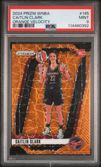 2024 Prizm WNBA Caitlin Clark Orange Velocity Rookie RC #145 PSA 9 Fever S1