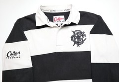 BARBARIANS FC 90s RUGBY UNION LONG SLEEVE SHIRT KIT JERSEY COTTON TRADERS SIZE M