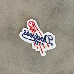 Set of 3 LA Dodgers Iron on Patches 3 1/2 X 2 7/8 in | Los Angeles Dodgers MLB