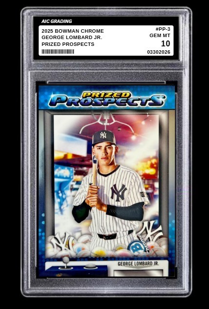 2025 Bowman Chrome George Lombard Jr. Prized Prospects Rookie #PP-3 Graded 10