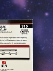 Shedeur Sanders [Refractor] #315 [Rookie] 2025 Topps Chrome