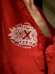 Logo Athletic Super Bowl XXX Red Sleeveless Sideline Vest Cape NFL 1996