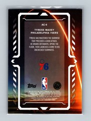 2025-26 Topps Chrome #AC-6 Tyrese Maxey Activators Yellow Refractor #/275