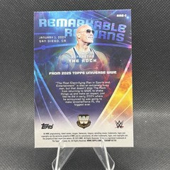 The Rock WWE 2025 Topps Universe Remarkable Returns Wrestling Card #RRE-1