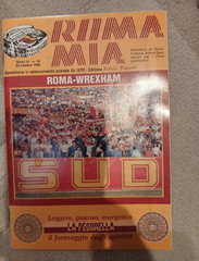 Roma v Wrexham 1984 Roma Mia Italian Sports Magazine Programme Cup Winners Cup