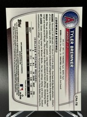 2025 Bowman Draft – Tyler Bremner 1st True Blue Auto /150 Angels #CPA-TB