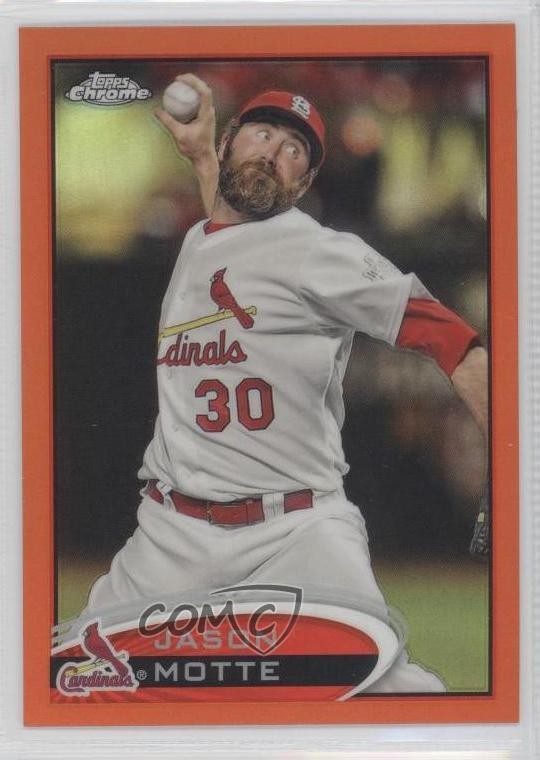 2012 Topps Chrome Retail Orange Refractor Jason Motte #88 0b3