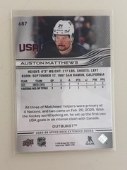 2025-26 Upper Deck Extended Series Auston Matthews 4 Nations Silver Outburst USA