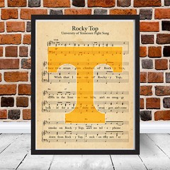 University of Tennessee Rocky Top Print Wall Art Gift Vols Football Gift