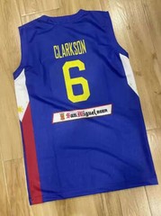 Philippines Clarkson #6 Team Pilipinas Basketball Jersey Blue Custom Any Name