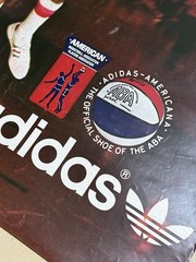 VINTAGE ADIDAS ARTIS GILMORE KENTUCKY COLONELS ABA BASKETBALL SHOE POSTER 26X32