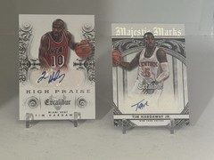 TIM HARDAWAY & TIM HARDAWAY JR. 2014-15 EXCALIBUR HIGH PRAISE AUTO B347