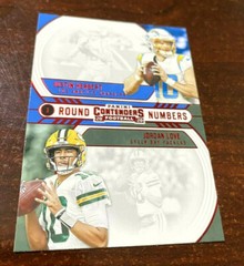 2020 Contenders Justin Herbert Jordan Love 1 SP Round Numbers « RED » RC « SWEET »