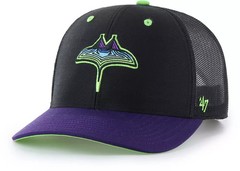 ‘47 Tampa Bay Rays City Connect Black Adjustable Trucker Snapback Hat