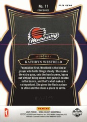 2025 Panini Select WNBA #11 Kathryn Westbeld Purple Flash Prizms #/149