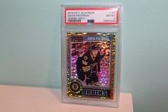 David Pastrnak 2014 O-Pee-Chee Platinum Seismic Gold RC Card #’d 22/50 PSA 8