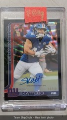 2025 Topps Chrome Cam Skattebo Autograph Black Prizm 10 Giants RC G2U
