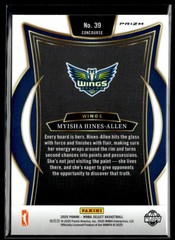 2025 Panini Select WNBA #39 Myisha Hines-Allen Pink Flash Prizms