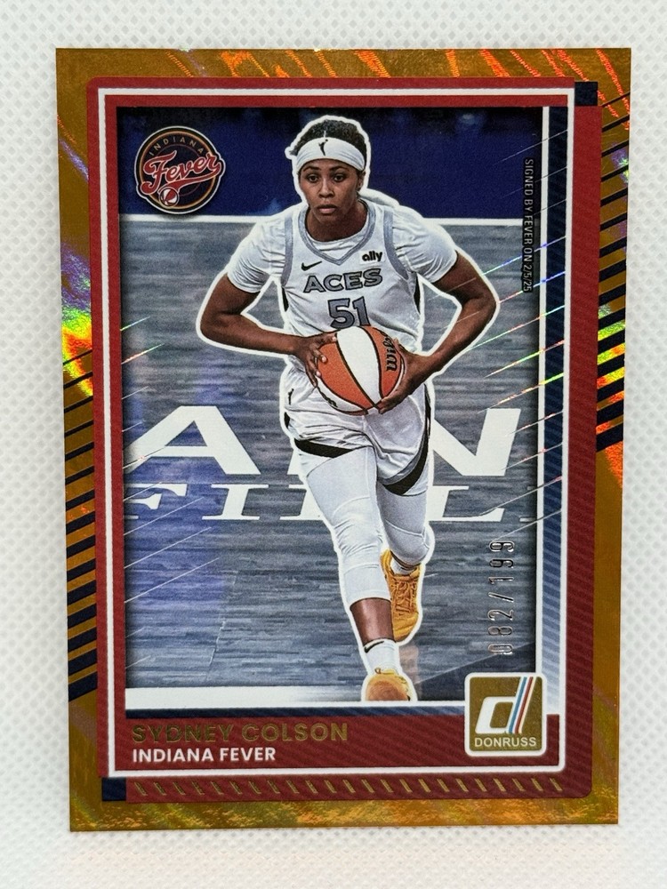 2025 Panini Donruss WNBA – Sydney Colson Orange Laser /199 Fever