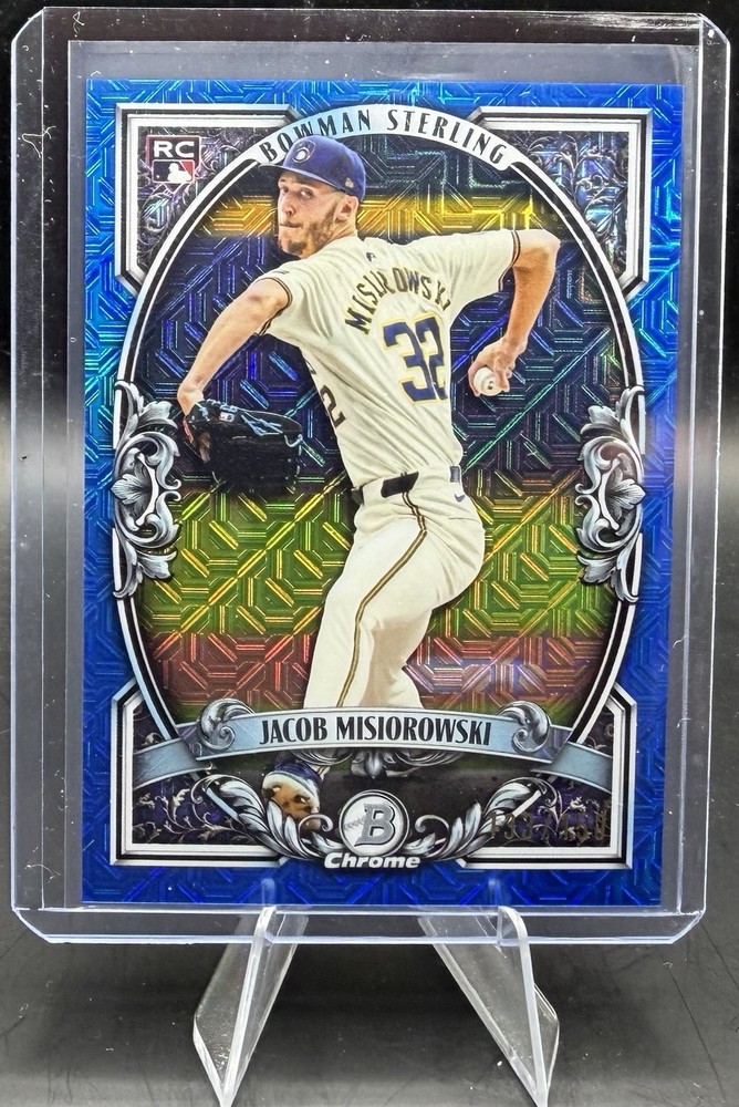 2026 Bowman Sterling #BST-13 Jacob Misiorowski Mojo Blue Refractor #/150 ROOKIE