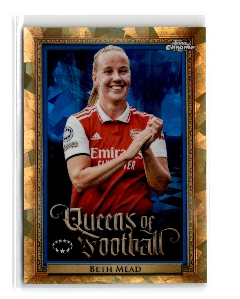 Beth Mead 2022-23 Topps Chrome Sapphire UEFA Women&rsquo;s Queens of Football #Q-3