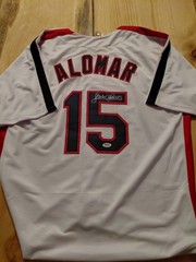 Sandy Alomar Jr Signed Auto Custom Jersey Cleveland Indians Nice Autograph