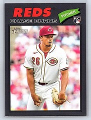2026 Topps Heritage Chase Burns #212 RC Dark Grey Border Reds (179U)