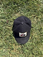 Vintage Nike Hockey Team Canada Flex Fit Black Hat Cap One Size IIHF