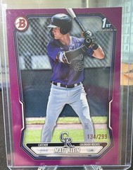 Topps 2026 Bowman Matt Klein Rockies 1st Bowman Purple #BP-146 /299