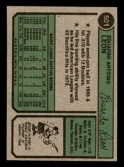 1974 Topps Baseball #501 Eddie Leon NM/MT *d3