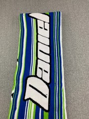 FOCO NASCAR 99 Daniel Suarez Hyperstripe Knit Scarf Blue Green Cool