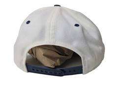 Vintage Nike Georgetown Hoyas Snapback Hat White Navy Blue Embroidered Flat Bill