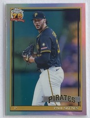 2026 Topps Chrome Baseball Paul Skenes 75th Refractor #91CB-15 Pirates