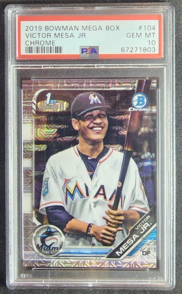 2019 Bowman Chrome Mega Box BCP-104 Victor Mesa Jr. PSA 10 Rookie Card Marlins