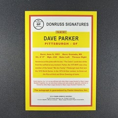 2014 Panini Donruss – Signatures Dave Parker #DP (AU) HOF Pirates